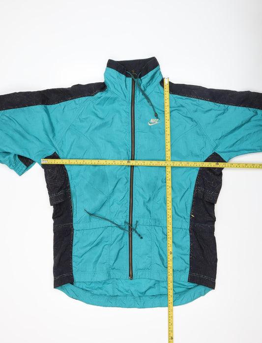 Womens UK Size S Nike Blue Windbreaker Coat