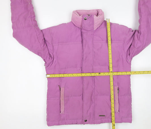 Womens UK Size S Dublin Pink Puffer Jacket