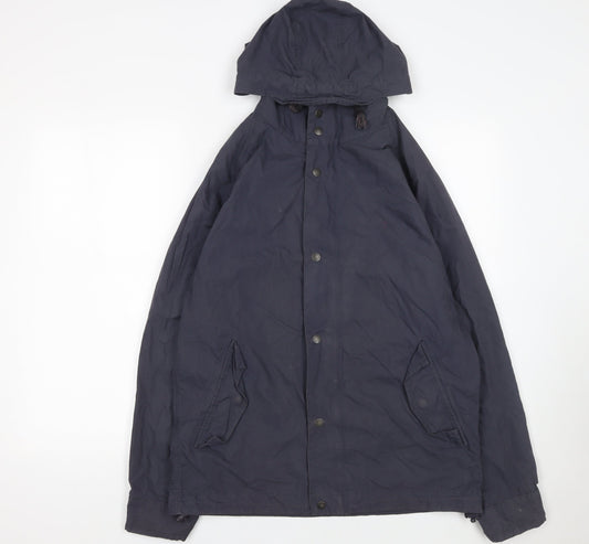 Womens UK Size S Fat Face Blue Parka Coat