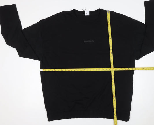 Mens UK Size XL Zara Black T-Shirt