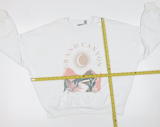 Womens UK Size 10 ASOS Design White Pullover Sweatshirt