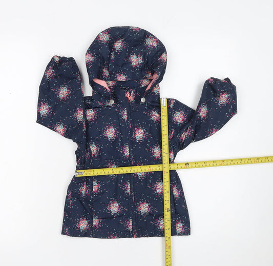 Girls UK Size 2 Years name it Blue Rain Coat