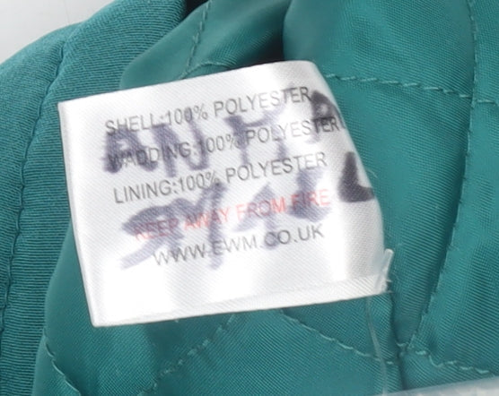 Womens UK Size 10 Isle Blue Quilted Coat