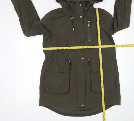 Womens UK Size M Oasis Green Parka Coat