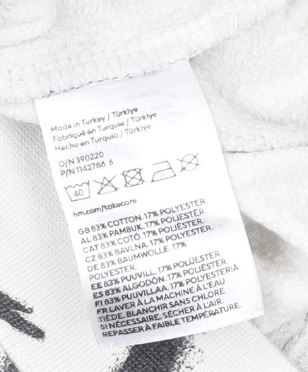 Boys UK Size 9-10 Years H&M White Pullover Hoodie