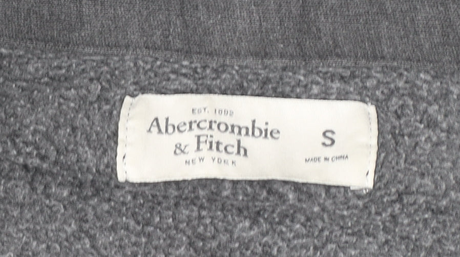 Mens UK Size S Abercrombie & Fitch Grey Full Zip Hoodie