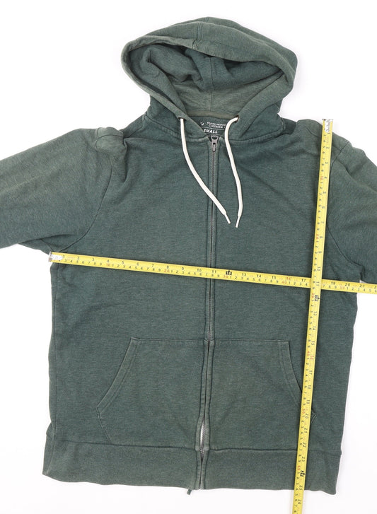 Tu Men's Green Full Zip Hoodie Small Cotton Blend