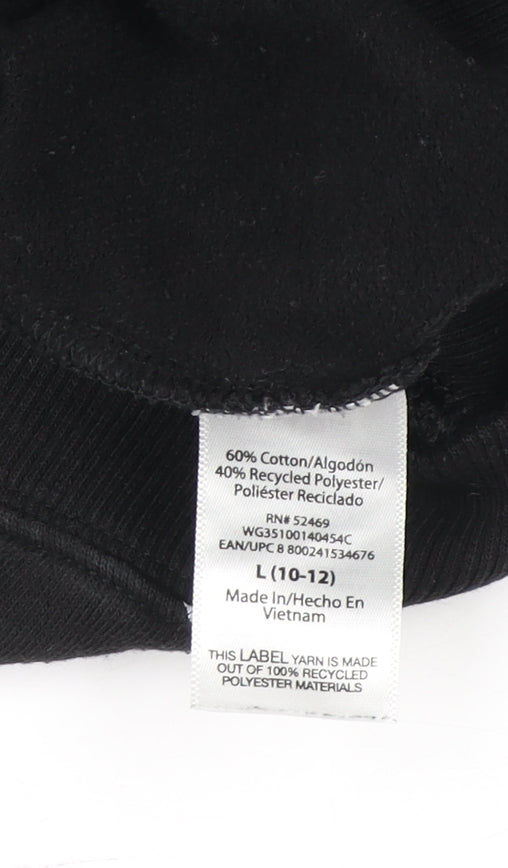 Additional view of Wonder Nation girls’ black heart print pullover hoodie, size 10-12, years