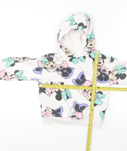 Girls UK Size 4-5 Years Disney Beige Pullover Hoodie