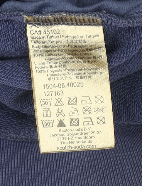 Mens UK Size XL Scotch & Soda Blue Pullover Sweatshirt