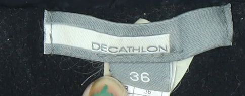Womens UK Size 8 DECATHLON Black Puffer Jacket