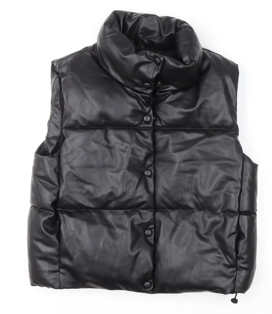 Womens UK Size L Zara Black Puffer Jacket