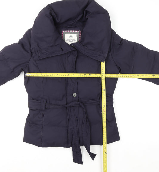 Womens UK Size S TIMEOUT BRAND Purple Puffer Jacket