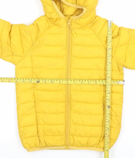 Boys UK Size 7-8 Years Marks and Spencer Yellow Puffer Jacket