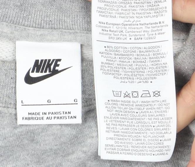 Womens UK Size L Nike Grey Pullover Sweatshirt