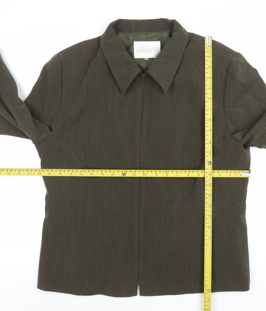 Womens UK Size 14 Lakeland Regular Brown Suit Jacket