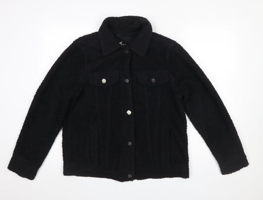 Womens UK Size L Hollister Black Basic Jacket