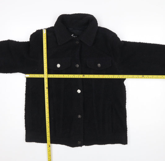 Womens UK Size L Hollister Black Basic Jacket