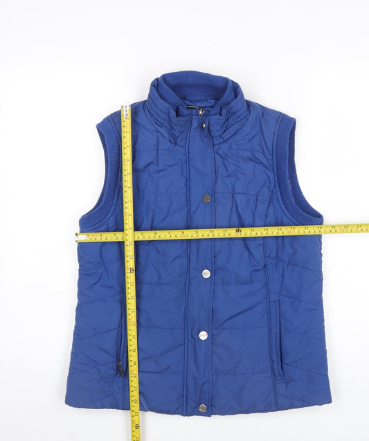Womens UK Size M Marks and Spencer Blue Quilted Coat