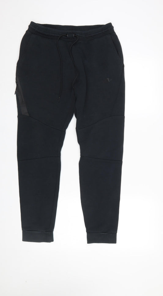 Womens UK Size M Nike Regular Fit Sweatpants Black Trousers