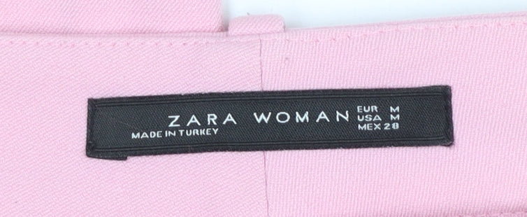 Womens UK Size 12 Zara Slim Fit Business Casual Workwear Pink Trousers