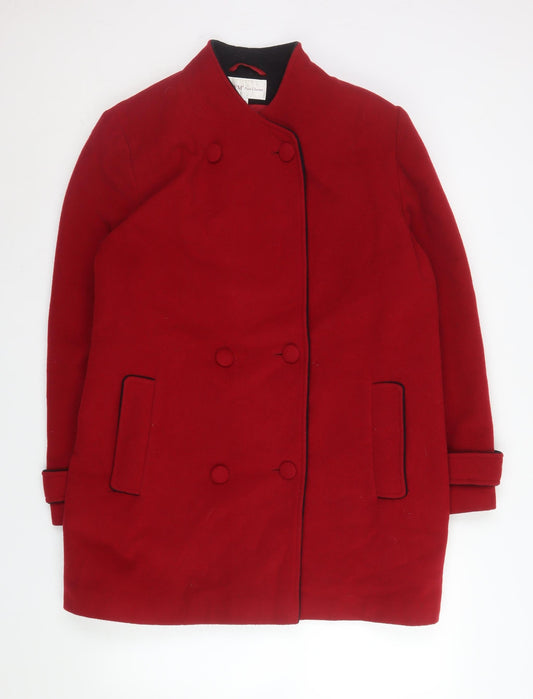 Womens UK Size 18 EWM Pure Classics Red Pea Coat