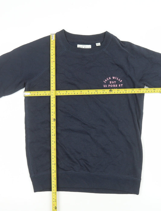 Womens UK Size 8 Jack Wills Blue Pullover Sweatshirt