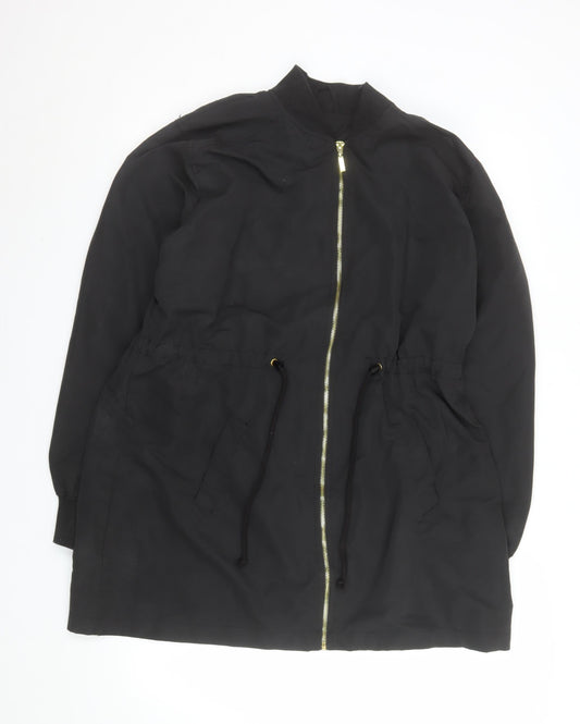 Womens UK Size M Boohoo Black Parka Coat