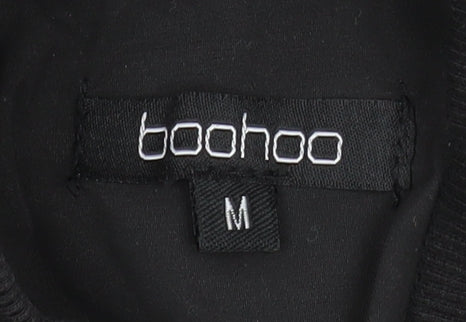 Womens UK Size M Boohoo Black Parka Coat