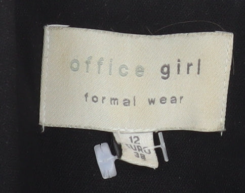 Womens UK Size 12 Office Girl Regular Black Suit Jacket