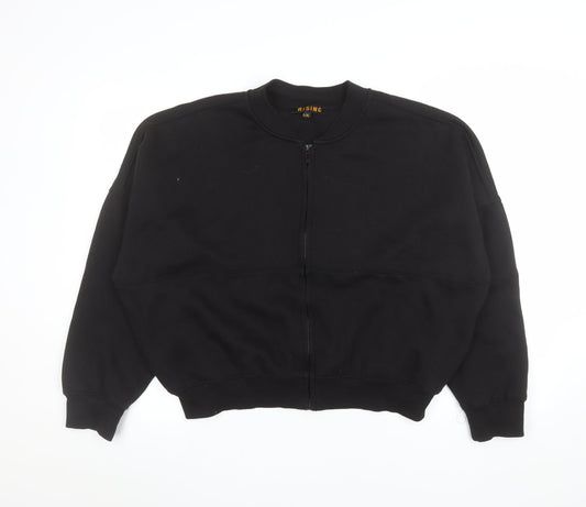 Mens UK Size L Rising Black Basic Jacket