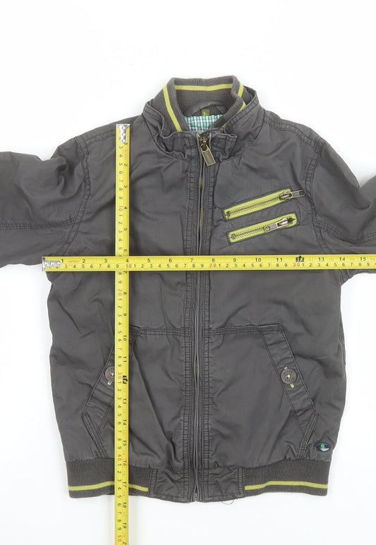 Boys UK Size 7 Years Baker by Ted Baker Grey Bomber Jacket