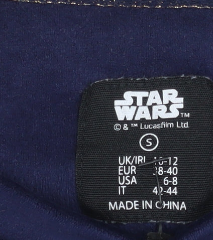 Additional view of Star Wars Women Blue Velour Long Sleeve Pyjama Top S Baby Yoda Print