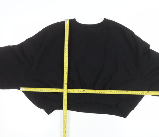 Womens UK Size L Zara Black Pullover Sweatshirt
