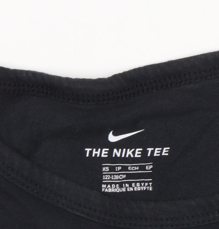 Boys UK Size 7-8 Years Nike Black Basic Tank