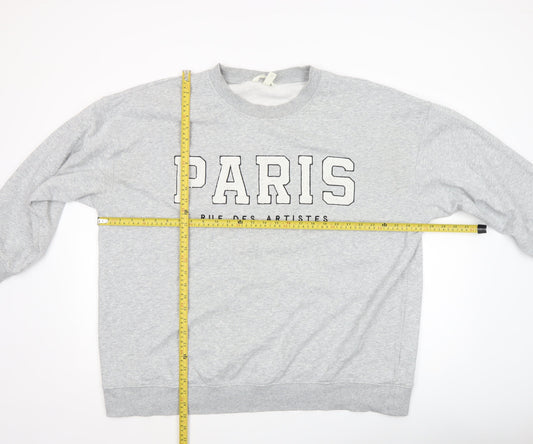 Mens UK Size XL H&M Grey Pullover Sweatshirt