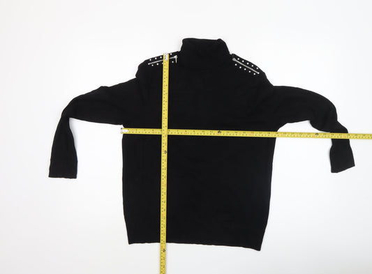 Womens UK Size 12 Wallis Black Pullover Jumper