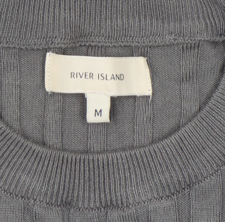Womens UK Size M River Island Grey Pullover Jumper