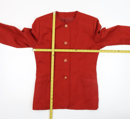 Womens UK Size 8 Viyella Regular Red Blazer