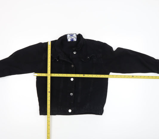 Girls UK Size 6-7 Years H.M Miss Annie Black Basic Jacket