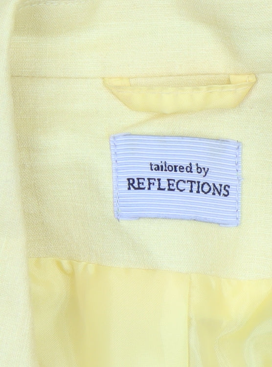 Womens UK Size 20 Reflections Regular Yellow Blazer