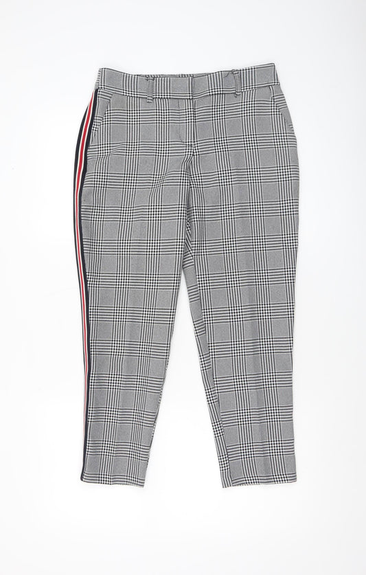 Womens UK Size 6 Dorothy Perkins Slim Fit Cropped Grey Trousers