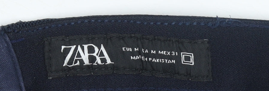 Mens UK Size M Zara Slim Fit Chino Blue Trousers