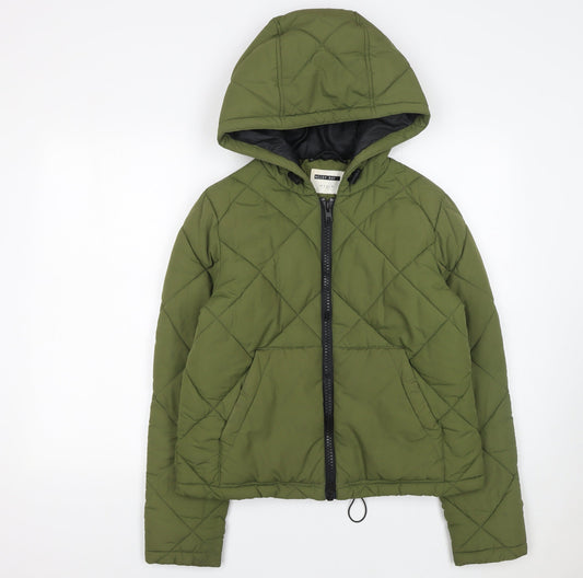 Womens UK Size S Noisy may Green Puffer Jacket