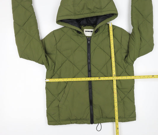 Womens UK Size S Noisy may Green Puffer Jacket