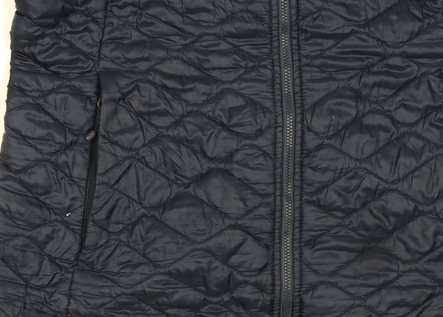 Womens UK Size M The North Face Blue Quilted Coat