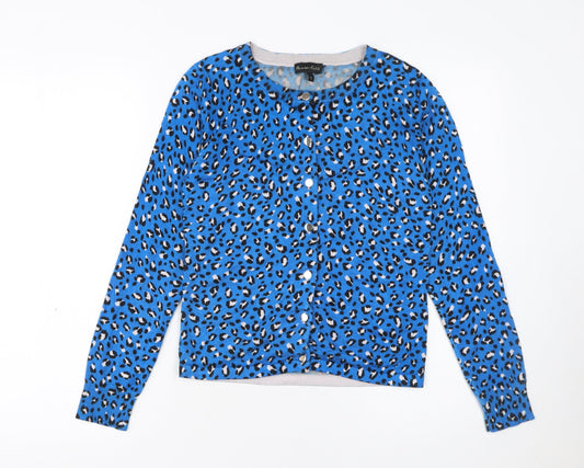 Womens UK Size 8 Phase Eight Blue Cardigan Jumper