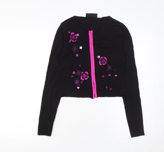 Womens UK Size S Karen Millen Black Cropped Blouse