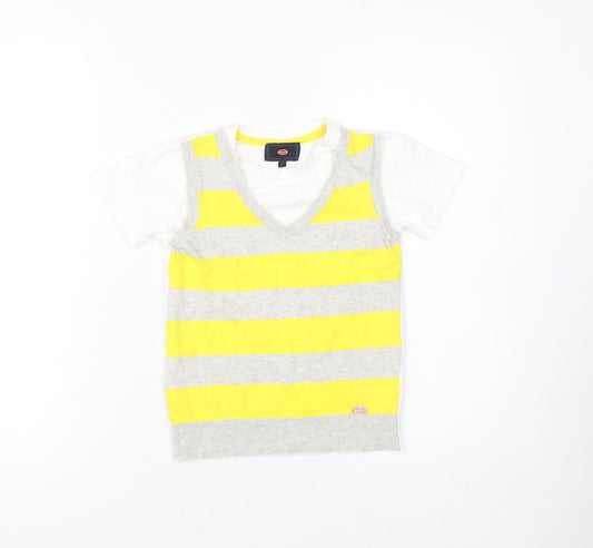 Boys UK Size 6 Years Bugatti Multicoloured Pullover T-Shirt