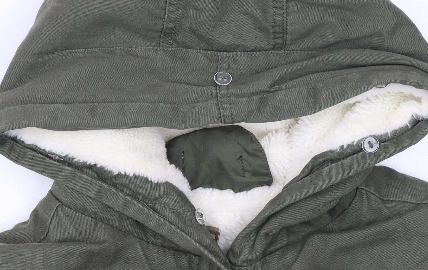 Womens UK Size S Barone Firenze Green Parka Coat